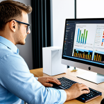 서비스관리사와 성공적인 워라밸 유지 - Smart Workflow Efficiency**

"A service manager working at a bright, modern office desk, using a CRM...